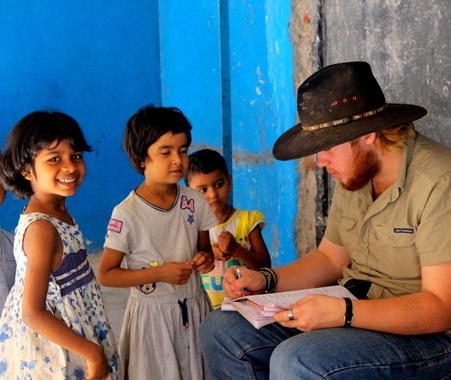 Freiwilliger in Indien
